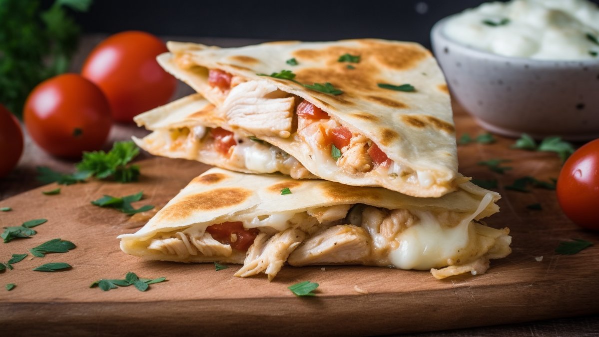 Quesadillas med kyckling recept för en enkel lunch